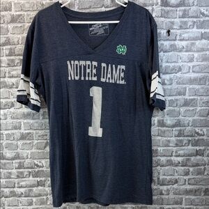 Campus Heritage Notre Dame Tee in‎ Navy and White with Green Logo